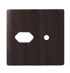 Placa p/ 1 Tomada + furo 4x4 - Novara Tabaco